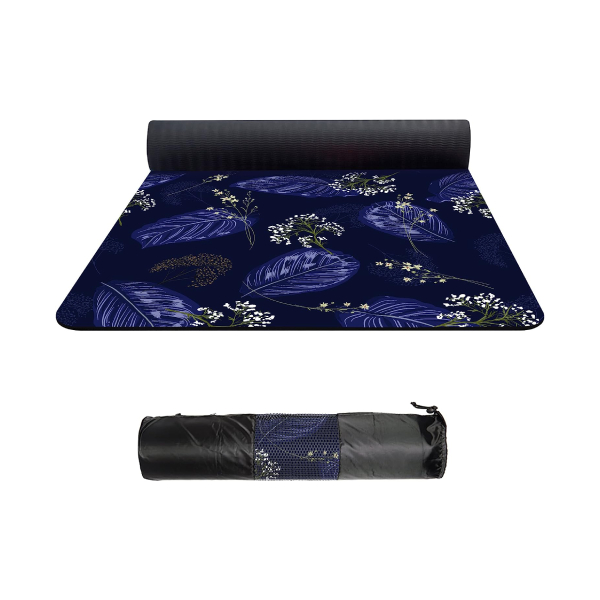 Extra Thick Yoga Mat with Peacock Pattern